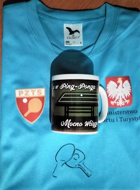 Koszulka sdo Tenisa stołowego i kubek 